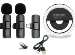 KIT RESEAU SOCIAL AVEC MICROPHONE CRAVATES SANS FIL