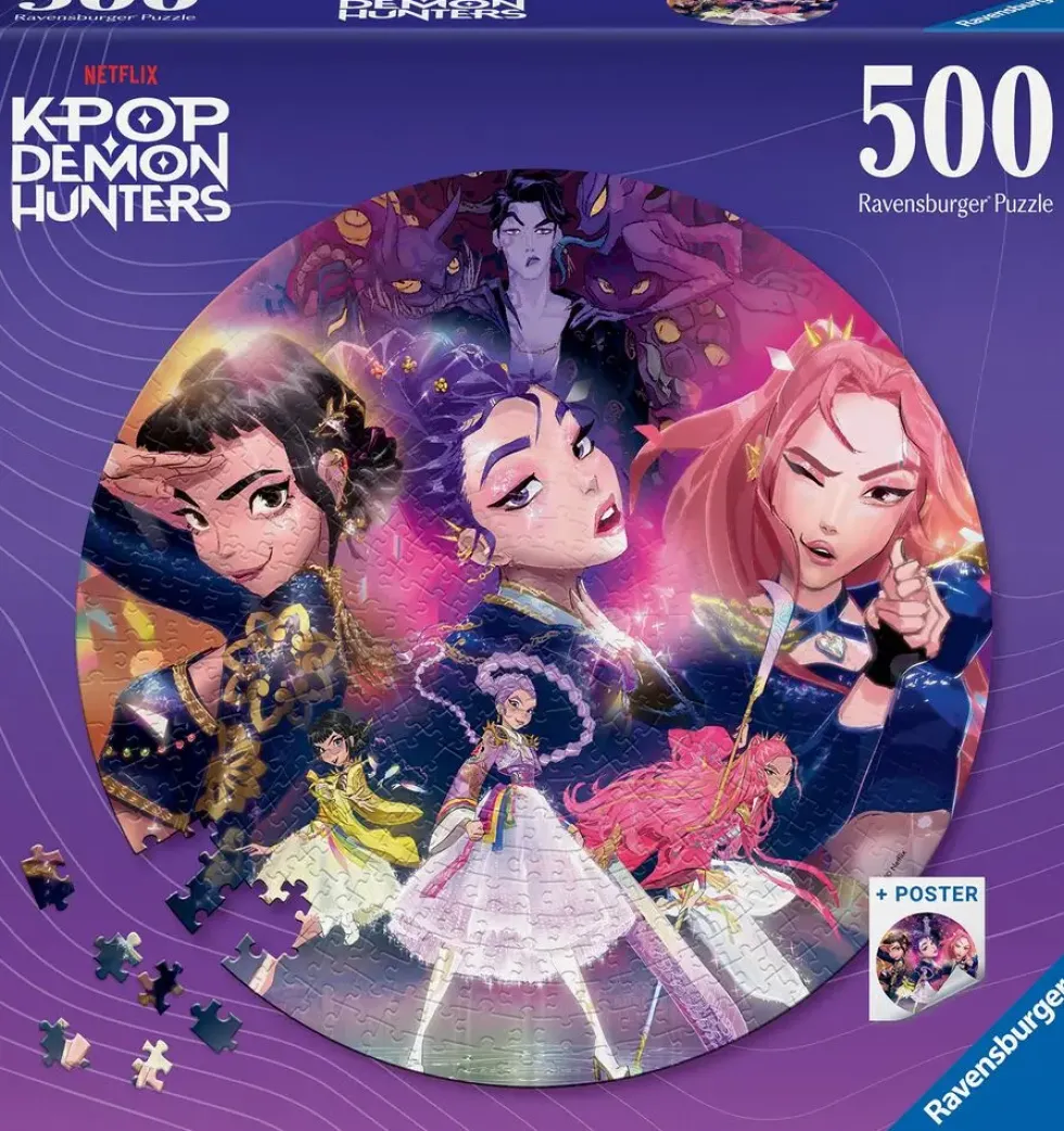 KPOP DEMON HUNTERS - PUZZLE ROND 500 PIECES
