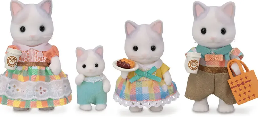 LA FAMILLE CHAT LATTE - SYLVANIAN FAMILLES
