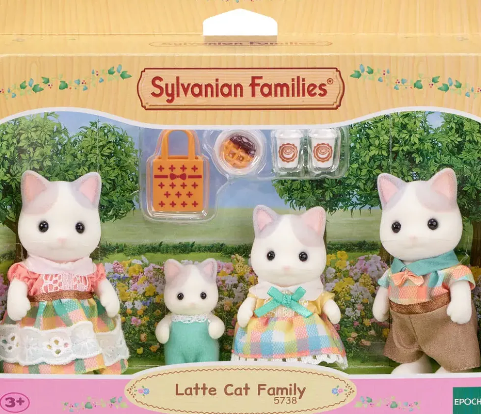 LA FAMILLE CHAT LATTE - SYLVANIAN FAMILLES