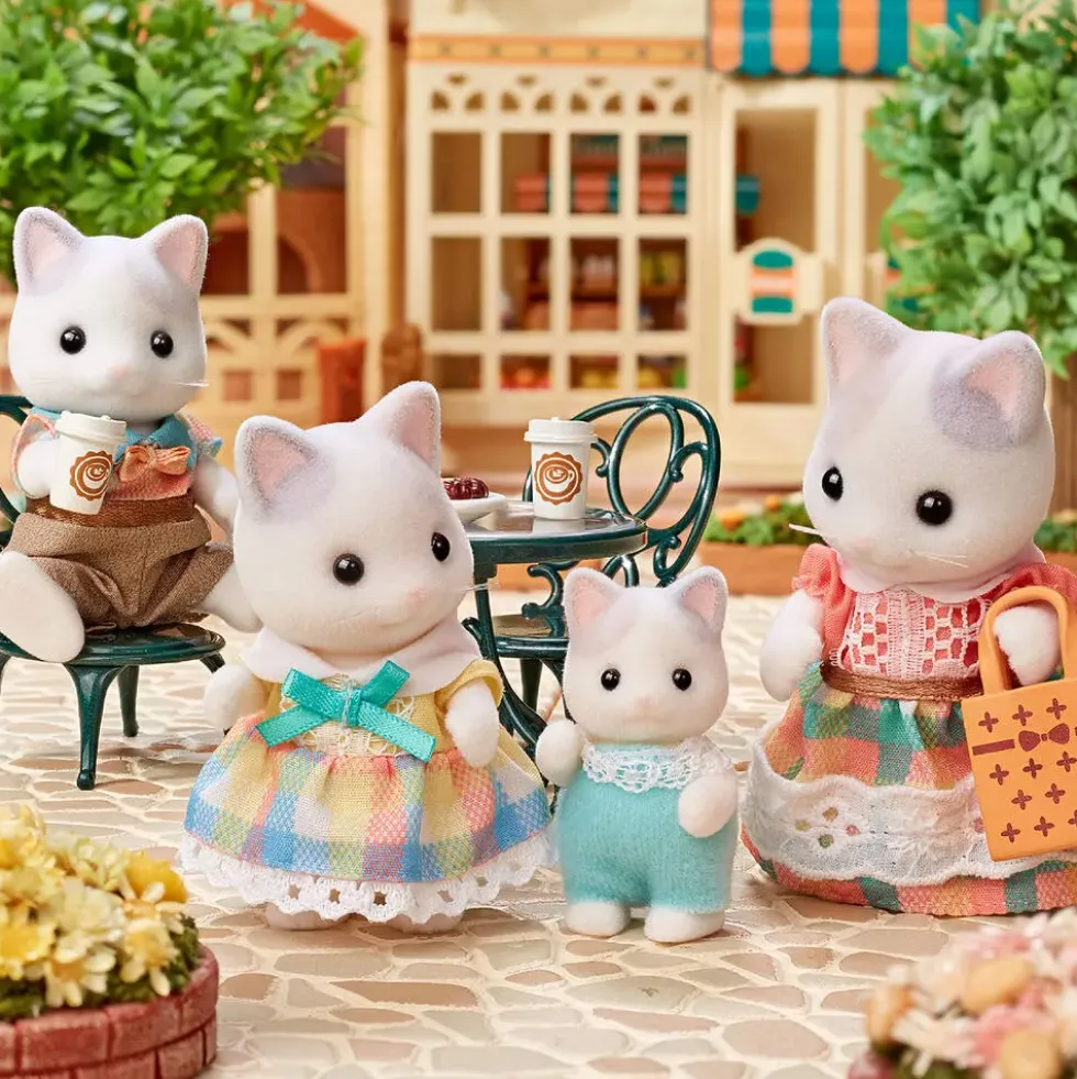 LA FAMILLE CHAT LATTE - SYLVANIAN FAMILLES