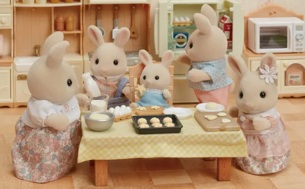 LA FAMILLE LAPIN CREME - SYLVANIAN FAMILLES
