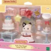 LA FILLE CHAT BICOLORE ET SON GOUTER D’ANNIVERSAIRE - SYLVANIAN PERSONNAGES ET TENUES