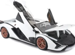 1/18 LAMBORGHINI SIAN HYBRIDE - BLANCHE ET NOIRE