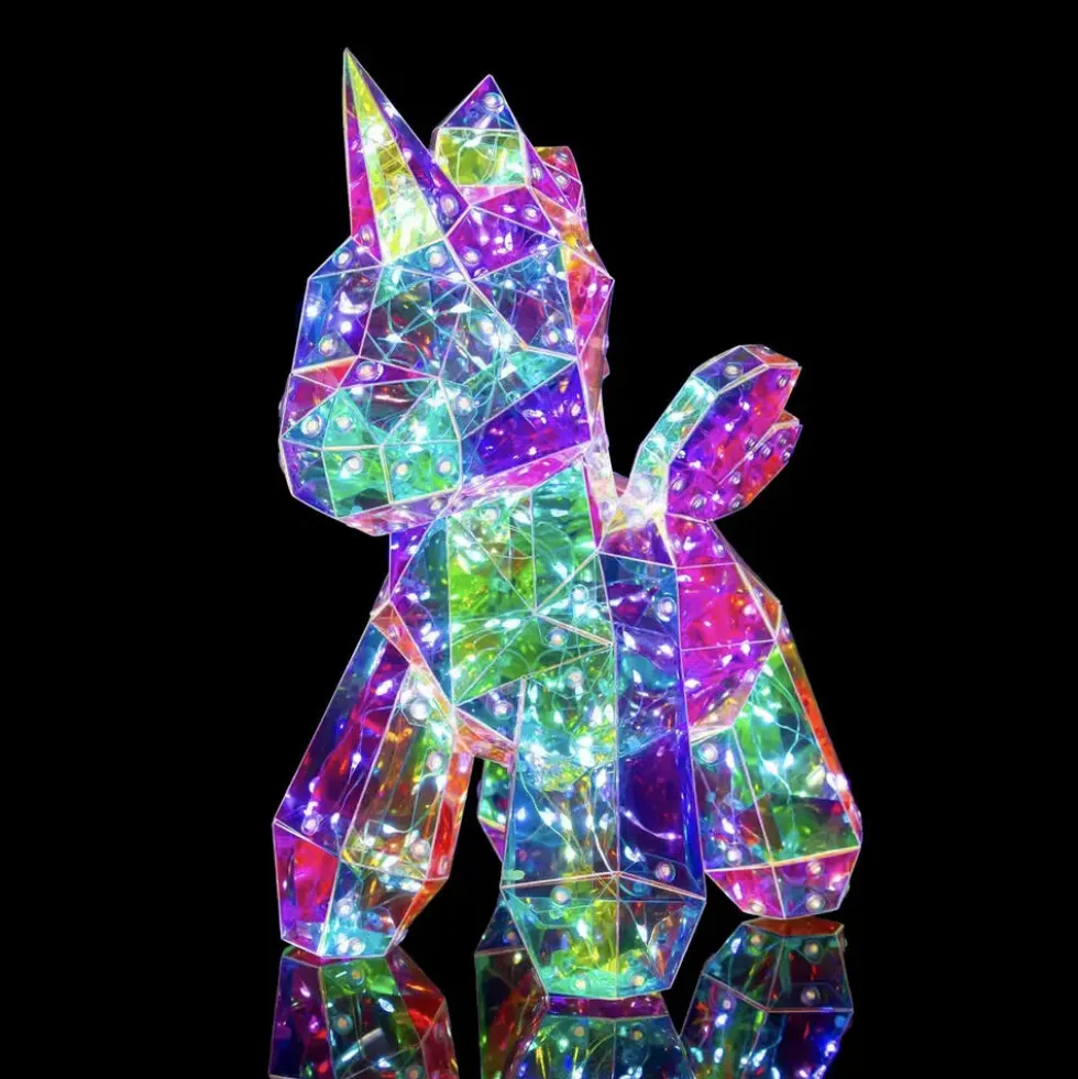 LAMPE DECO LICORNE ORIGAMI
