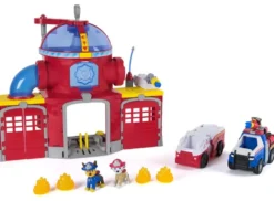 LA PAT'PATROUILLE - COFFRET CASERNE DE POMPIERS ET 2 VEHICULES FIRE RESCUE