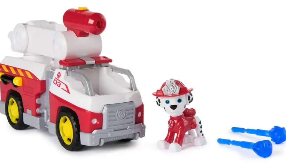 LA PAT' PATROUILLE - VEHICULE + FIGURINE FIRE RESCUE MARCUS