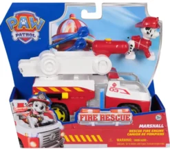LA PAT' PATROUILLE - VEHICULE + FIGURINE FIRE RESCUE MARCUS