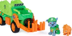 LA PAT'PATROUILLE -VEHICULE+ FIGURINE ROCKY-LE FILM MISSION DINO