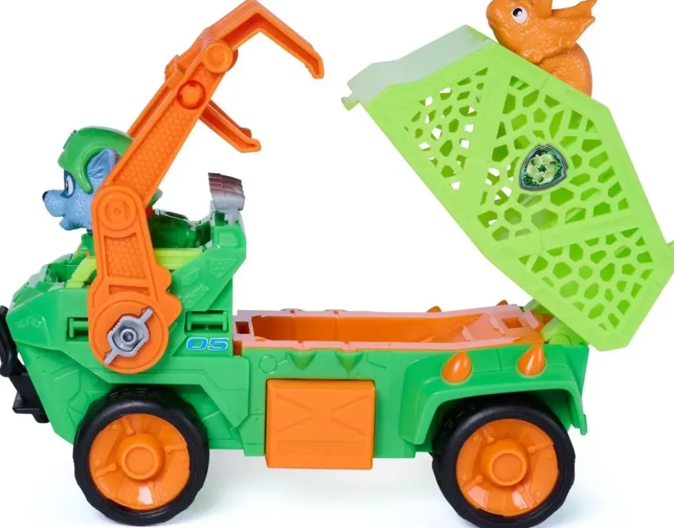 LA PAT'PATROUILLE -VEHICULE+ FIGURINE ROCKY-LE FILM MISSION DINO