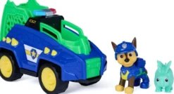 LA PAT'PATROUILLE - VEHICULE + FIGURINE CHASE -LE FILM MISSION DINO