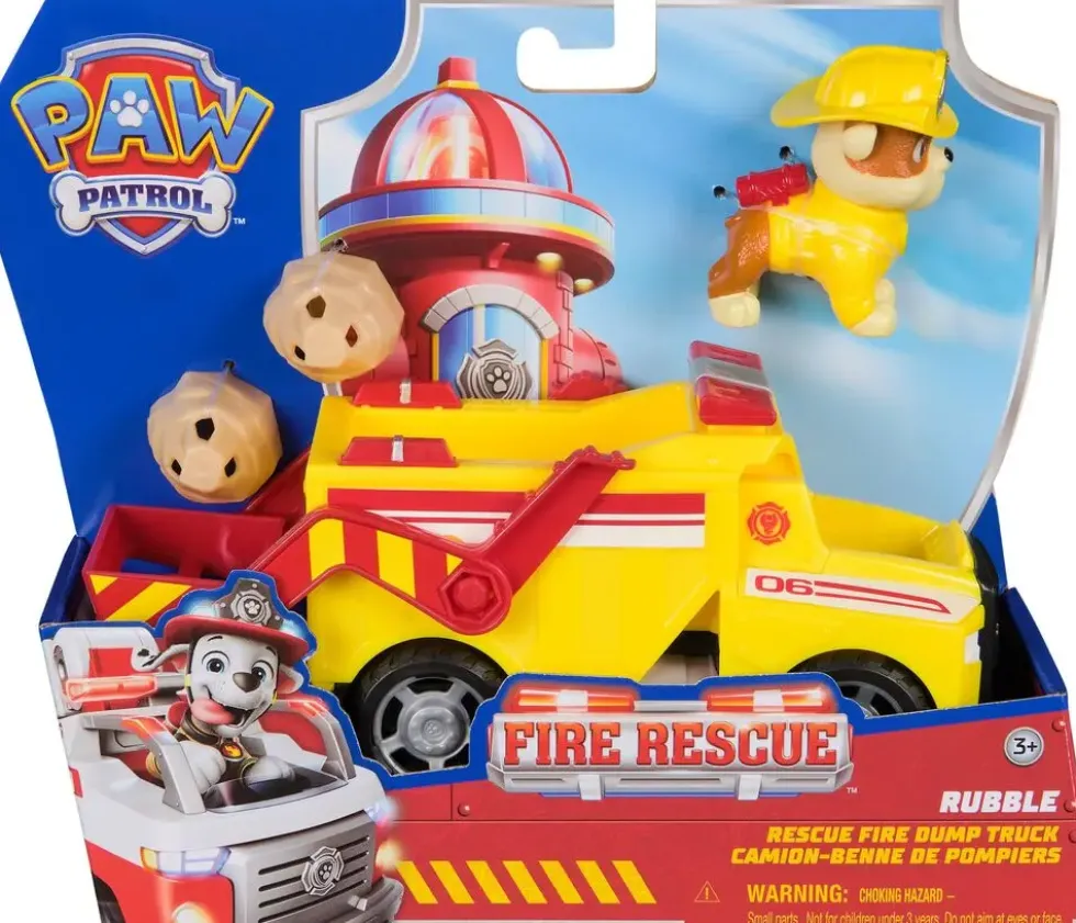 LA PAT' PATROUILLE - VEHICULE + FIGURINE FIRE RESCUE RUBEN