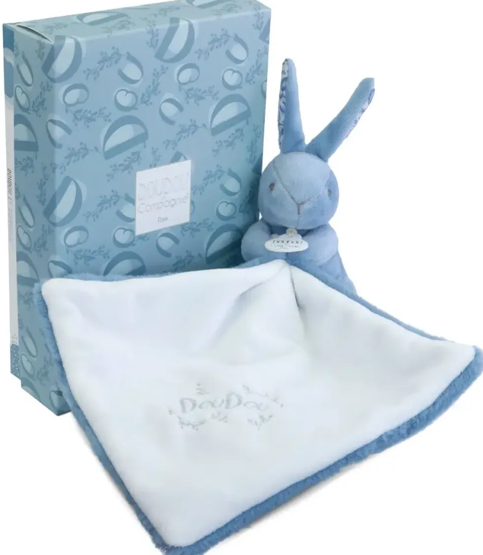 LAPIN DOUDOU - LAPIN AVEC DOUDOU BLEU