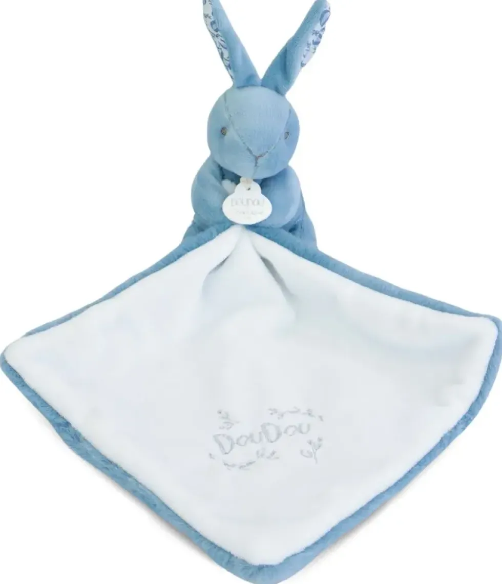 LAPIN DOUDOU - LAPIN AVEC DOUDOU BLEU