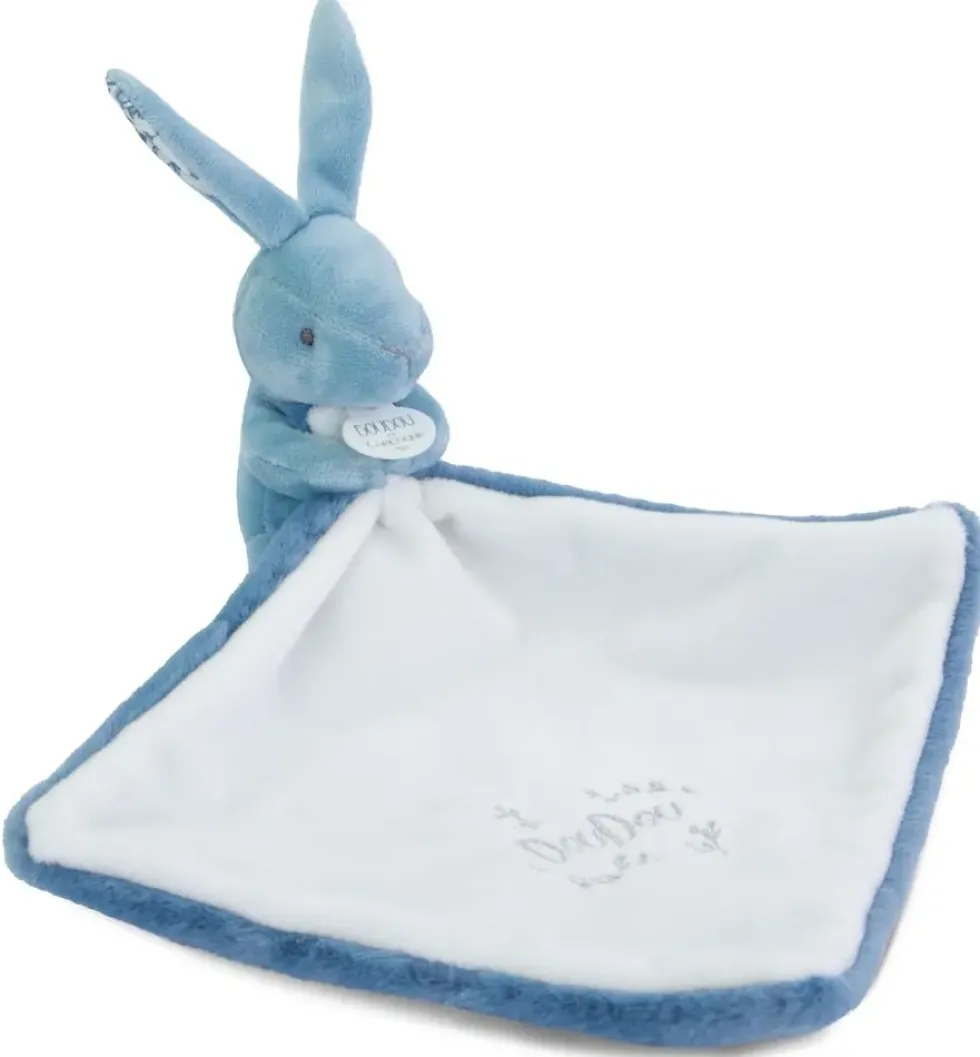 LAPIN DOUDOU - LAPIN AVEC DOUDOU BLEU