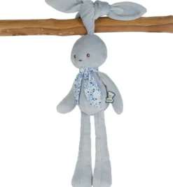 LAPINOO - PELUCHE PANTIN LAPIN BLEU - 35CM