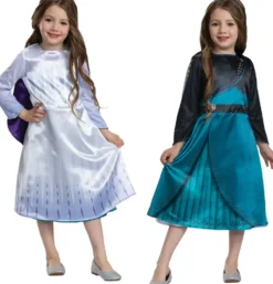 LA REINE DES NEIGES - DEGUISEMENT REVERSIBLE ELSA ET ANNA TAILLE 3-4 ANS