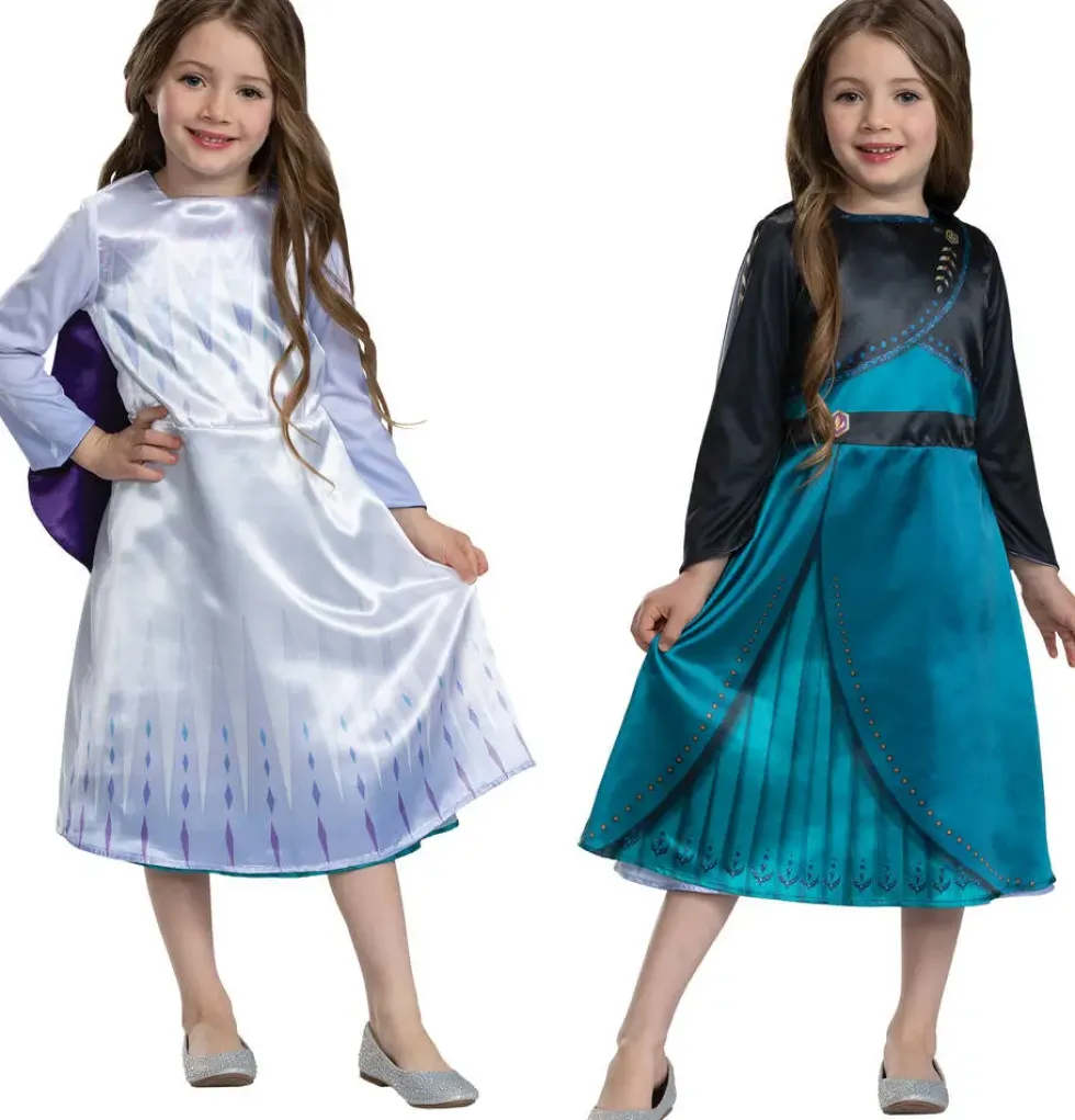 LA REINE DES NEIGES - DEGUISEMENT REVERSIBLE ELSA ET ANNA TAILLE 3-4 ANS