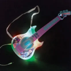 LA REINE DES NEIGES - GUITARE ELECTRONIQUE LUMINEUSE AVEC LUNETTES EQUIPEES D'UN MICRO