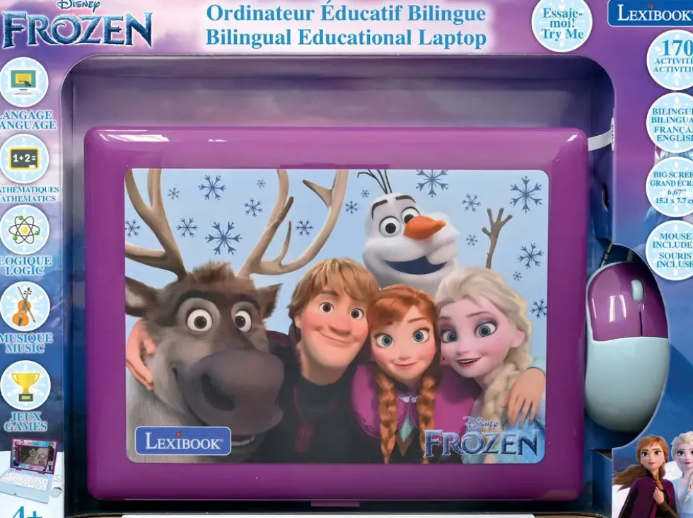 LA REINE DES NEIGES - ORDINATEUR EDUCATIF BILINGUE FRANCAIS-ANGLAIS 170 ACTIVITES