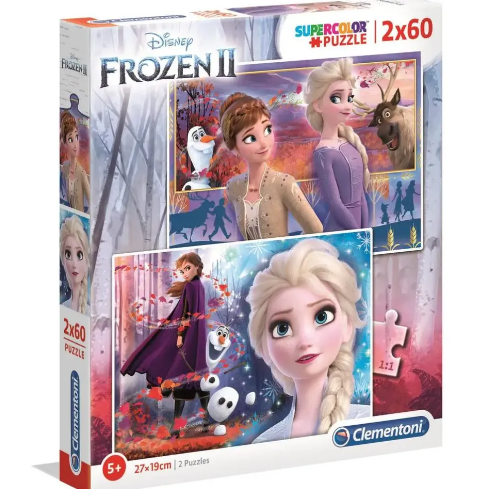 LA REINE DES NEIGES 2 - PUZZLE SUPERCOLOR 2X60 PIECES