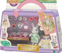 LA VALISETTE DE MODE ET GRANDE SŒUR LAPIN NEIGE - SYLVANIAN PERSONNAGES ET TENUES