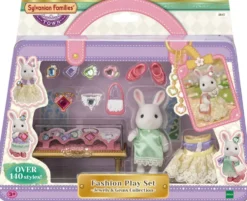 LA VALISETTE DE MODE ET GRANDE SŒUR LAPIN NEIGE - SYLVANIAN PERSONNAGES ET TENUES