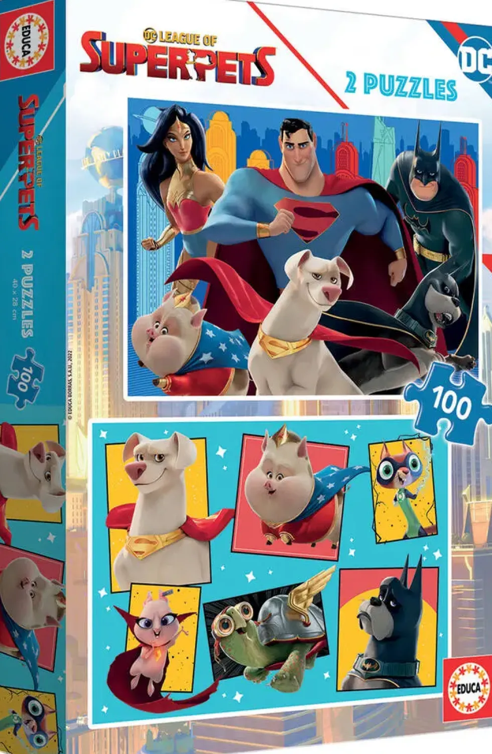 LEAGUE OF SUPER PETS PUZZLE 2 X 100 PIECES