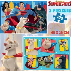 LEAGUE OF SUPER PETS PUZZLE 2 X 100 PIECES
