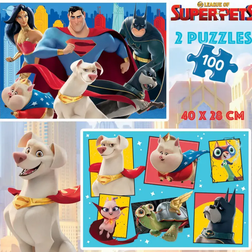LEAGUE OF SUPER PETS PUZZLE 2 X 100 PIECES