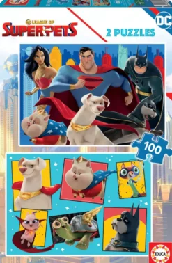 LEAGUE OF SUPER PETS PUZZLE 2 X 100 PIECES