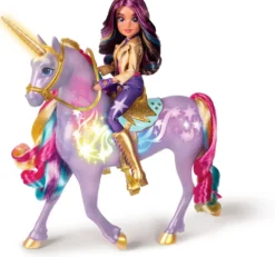 L'ECOLE DES LICORNES - LICORNE A FONCTIONS 28 CM WILDSTAR ET POUPEE 24 CM