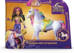 L'ECOLE DES LICORNES - LICORNE A FONCTIONS 28 CM WILDSTAR ET POUPEE 24 CM