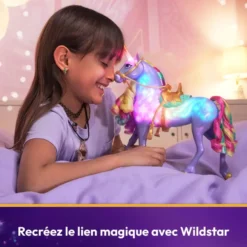 L'ECOLE DES LICORNES - LICORNE A FONCTIONS 28 CM WILDSTAR ET POUPEE 24 CM