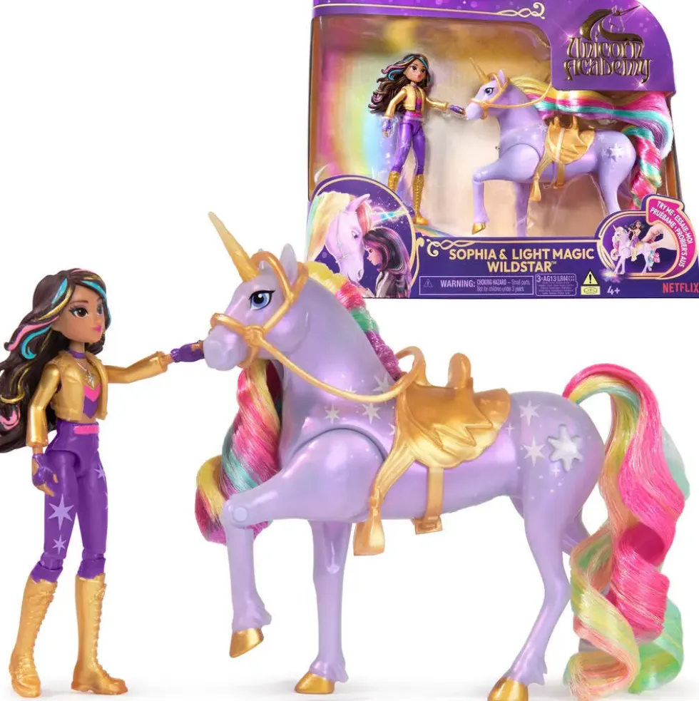 L'ECOLE DES LICORNES - POUPEE SOPHIA ET WILDSTAR MAGIC LIGHT
