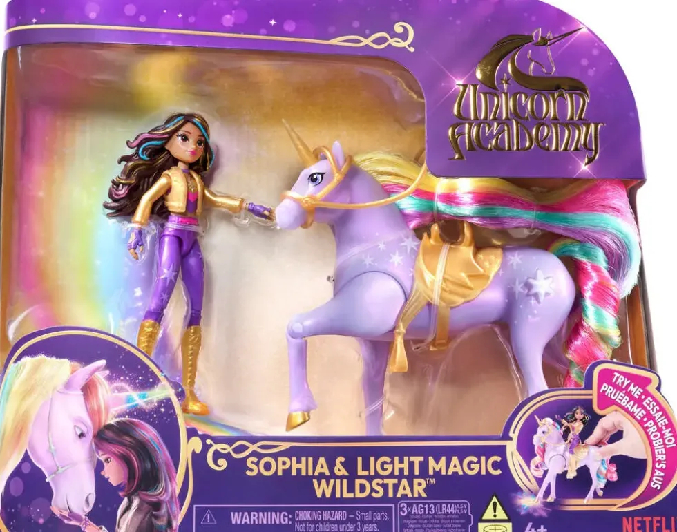 L'ECOLE DES LICORNES - POUPEE SOPHIA ET WILDSTAR MAGIC LIGHT