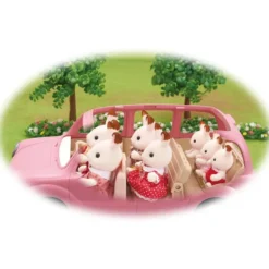LE MONOSPACE ROSE ET SET DE PIQUE-NIQUE - SYLVANIAN VEHICULES