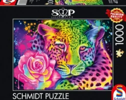 LEOPARD ARC-EN-CIEL FLUO - PUZZLE 1000 PIECES
