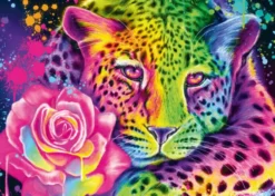 LEOPARD ARC-EN-CIEL FLUO - PUZZLE 1000 PIECES