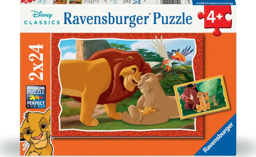 LE ROI LION DISNEY- PUZZLE ANIMAL FRIENDS 2X24 PIECES