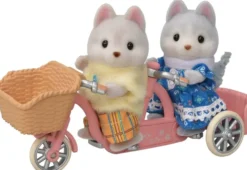 LES FRERES ET SŒURS HUSKY ET LEUR TANDEM - SYLVANIAN FAMILLES