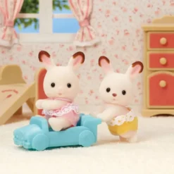 LES JUMEAUX LAPIN CHOCOLAT - SYLVANIAN TOUT POUR BEBES