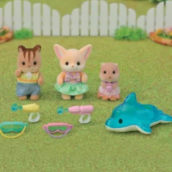 LE TRIO DES BEBES A LA PISCINE - SYLVANIAN TOUS POUR BEBES