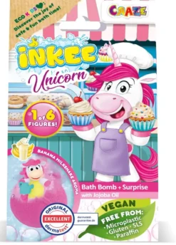 LICORNE BOMBE DE BAIN AVEC 1 FIGURINE A COLLECTIONNER