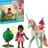 LICORNE CIEL ROSE AVEC FEE - 71841