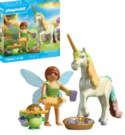 LICORNE FLEUR D'ARC-EN-CIEL AVEC FEE - 71840