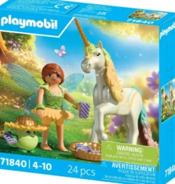 LICORNE FLEUR D'ARC-EN-CIEL AVEC FEE - 71840