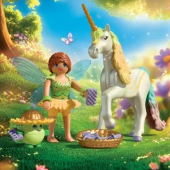 LICORNE FLEUR D'ARC-EN-CIEL AVEC FEE - 71840