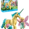 LICORNE FLEUR DE SOLEIL AVEC FEE - 71842