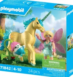 LICORNE FLEUR DE SOLEIL AVEC FEE - 71842